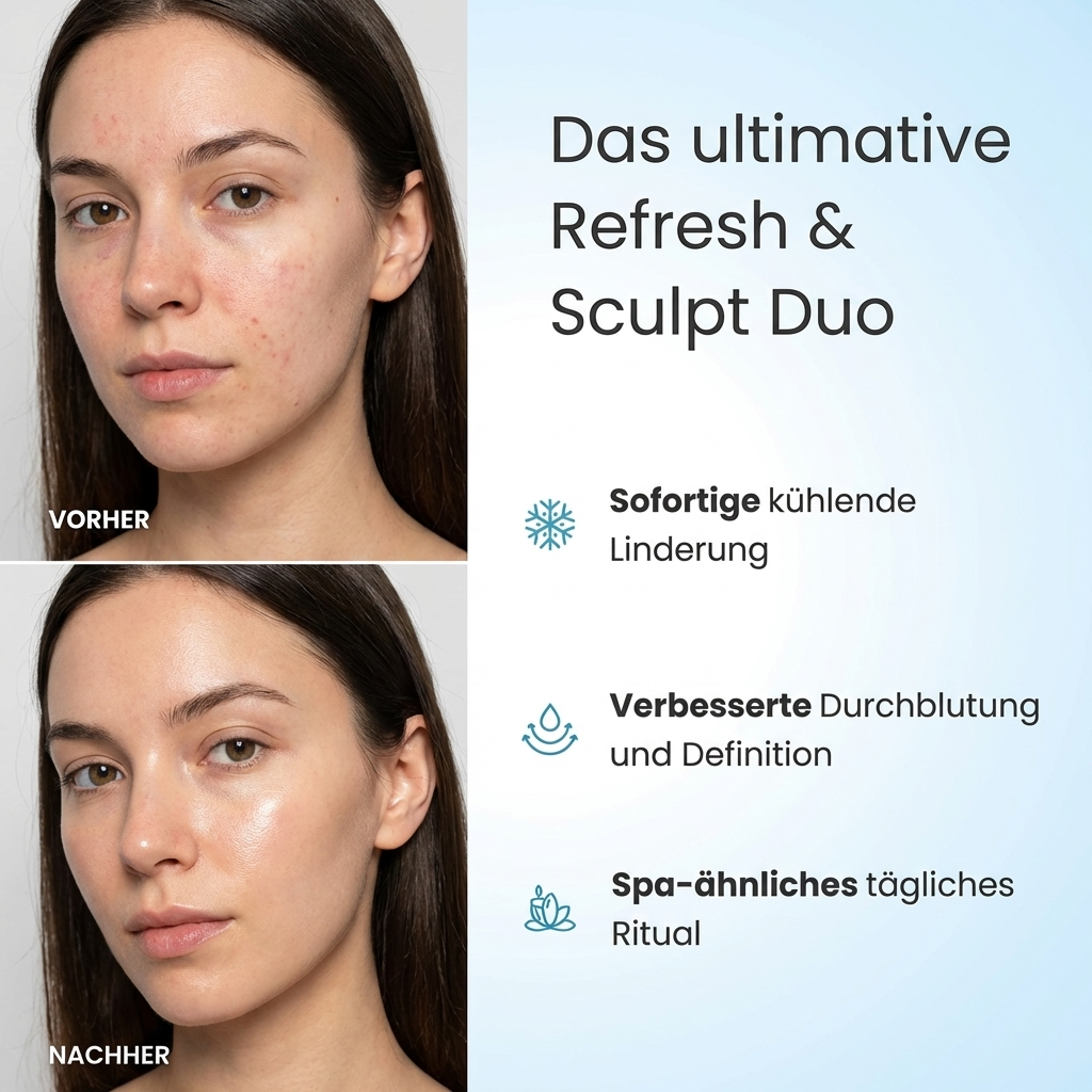 LUNEVA Cooling Set – Ice Roller & Gua Sha für unreine Haut